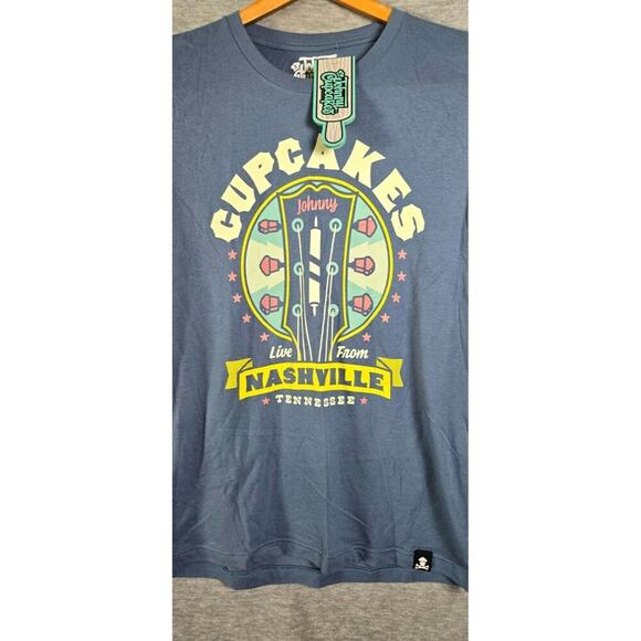 Johnny Cupcakes Womens Medium Graphic T-Shirt REVIVE HEALTH NASHVILLE NWT - Picture 2 of 11